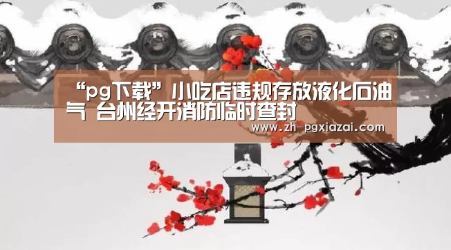 “pg下载”小吃店违规存放液化石油气 台州经开消防临时查封(图3) pg下载